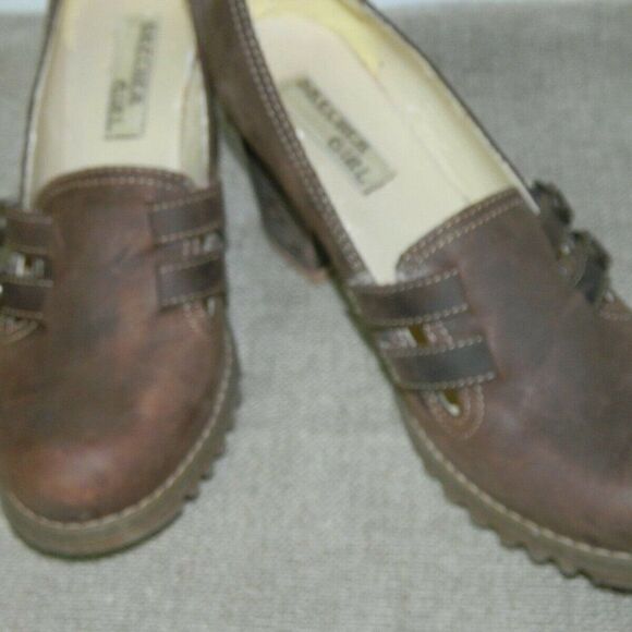 Skechers Loafers Shoes Brown Chunky Heels 90s Y2K Size  9 - Picture 5 of 10